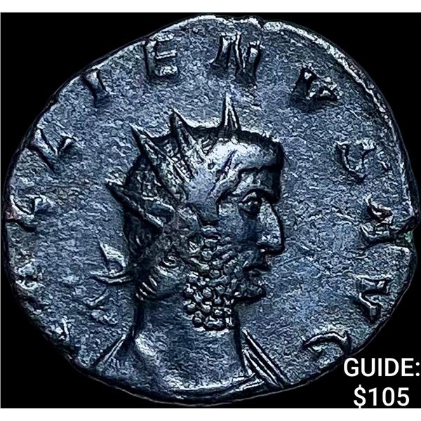 Roman Gallienus, 253-268 AD BI DBL Denarius CHOICE AU