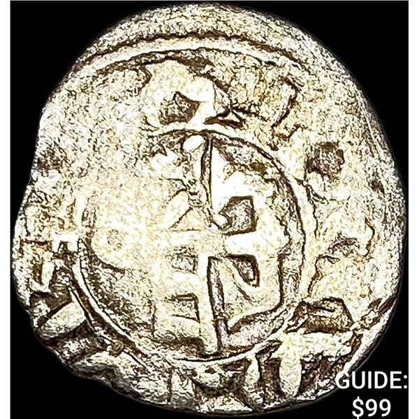 1100s France Crusades Anjou Silver Denier NEARLY UNCIRCULATED