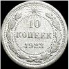 Image 2 : 1921-1923 Soviet Union Silver 10 Kopeks CLOSELY UNCIRCULATED