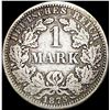 Image 2 : 1875-A Gernany 1 Silver Reichsmark NEARLY UNCIRCULATED