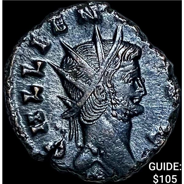 Roman Gallienus, 253-268 AD BI DBL Denarius CHOICE AU