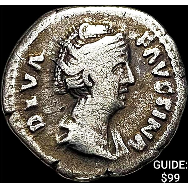 Roman Faustina Sr. 138-141 AD Silver Denarius NEARLY UNCIRCULATED