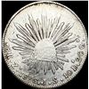 Image 2 : 1881Ds JS Mexico Silver 8 Reales Cap and Rays NEARLY UNCIRCULATED