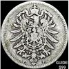 Image 1 : 1878-F Germany Silver 1 Reichsmark NEARLY UNCIRCULATED