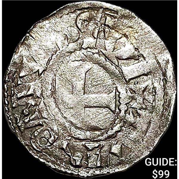 1150-1200 AD France Abbey of St.Martin Silver Denier NEARLY UNCIRCULATED