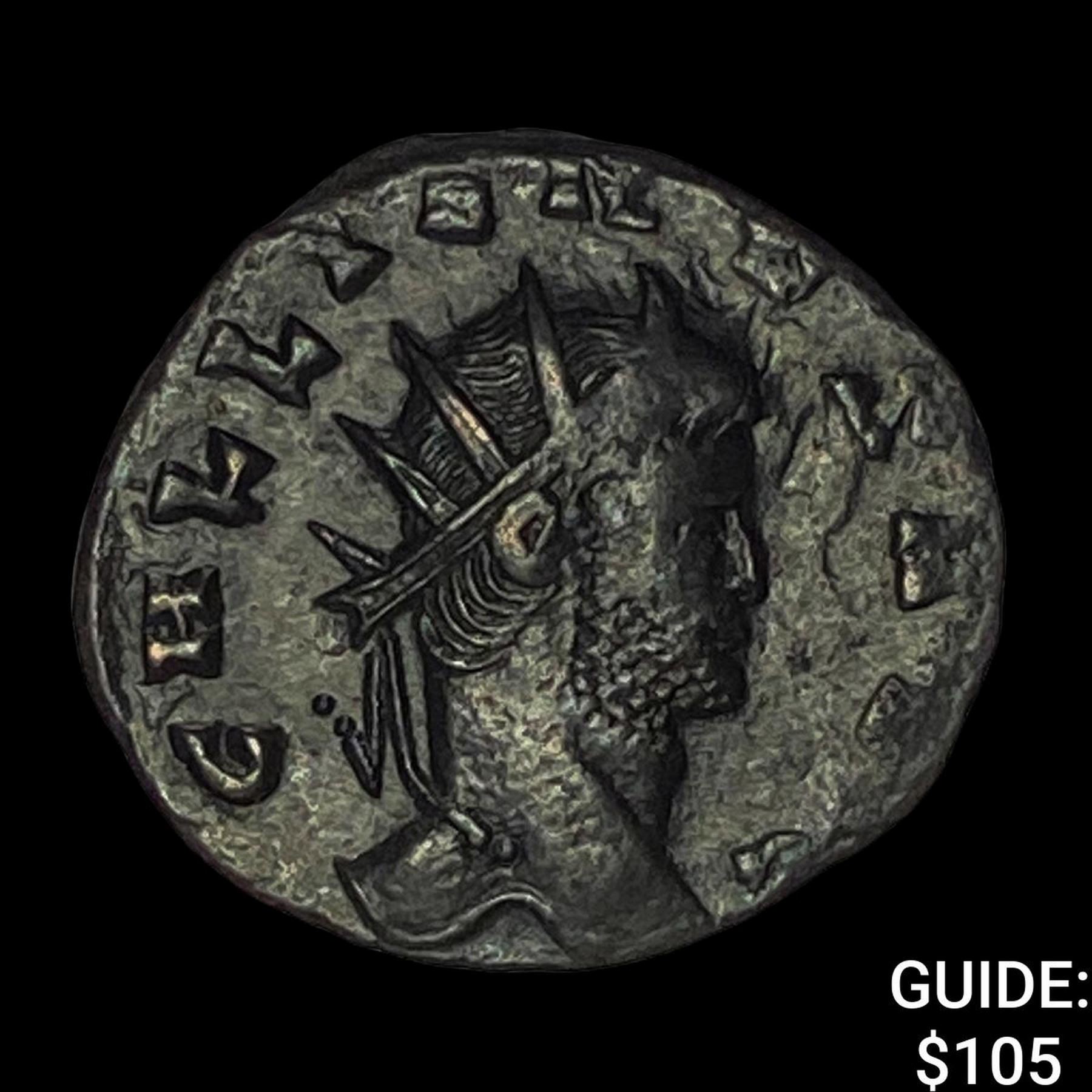 Roman Gallienus, 253-268 AD BI DBL Denarius CHOICE AU