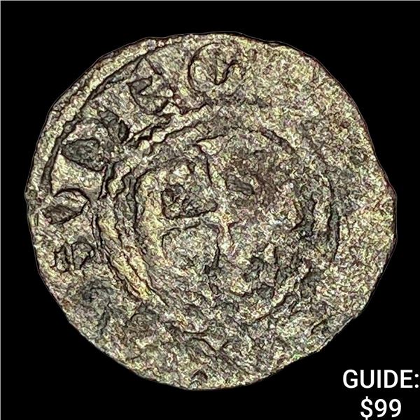 1100s France Crusades Anjou Silver Denier NEARLY UNCIRCULATED