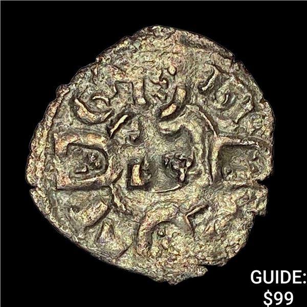 1248-1279 Portugal Alfonso III Silver Denero NEARLY UNCIRCULATED