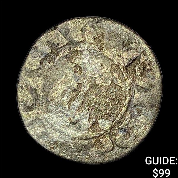 1100s France Crusades Anjou Silver Denier NEARLY UNCIRCULATED