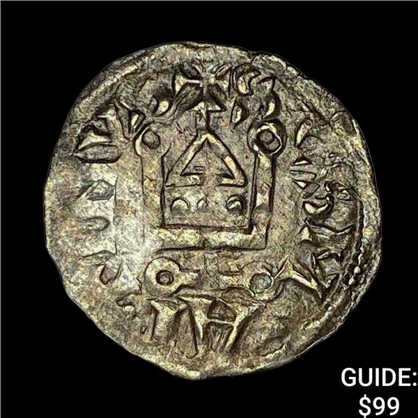 1150-1200 AD France Abbey of St.Martin Silver Denier NEARLY UNCIRCULATED