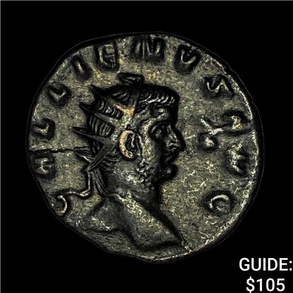 Roman Gallienus, 253-268 AD BI DBL Denarius CHOICE AU