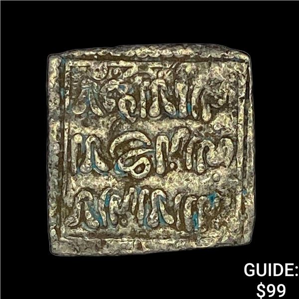 1163-1269 Spain Almohad Silver Square Dirham NEARLY UNCIRCULATED