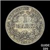 Image 1 : 1874-B Germany Silver 1 Reichsmark NEARLY UNCIRCULATED