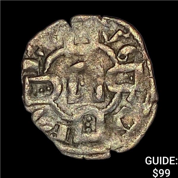 1248-1279 Portugal Alfonso III Silver Denero NEARLY UNCIRCULATED