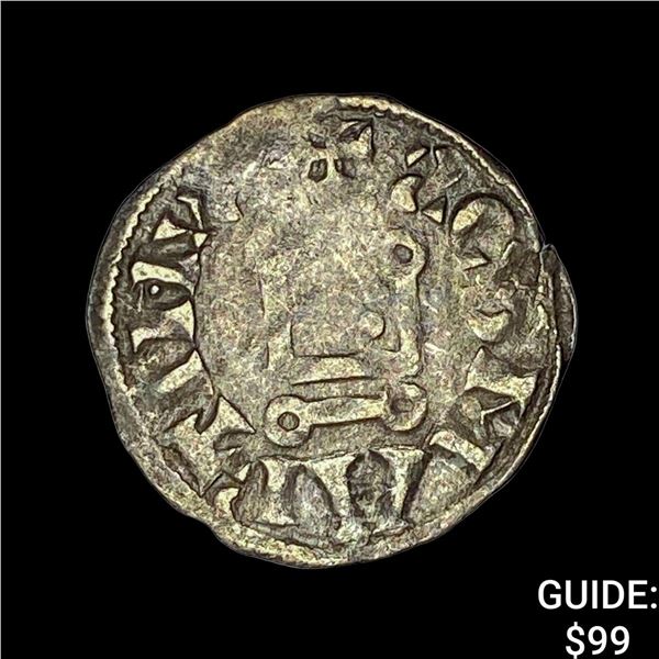 1150-1200 AD France Abbey of St.Martin Silver Denier NEARLY UNCIRCULATED