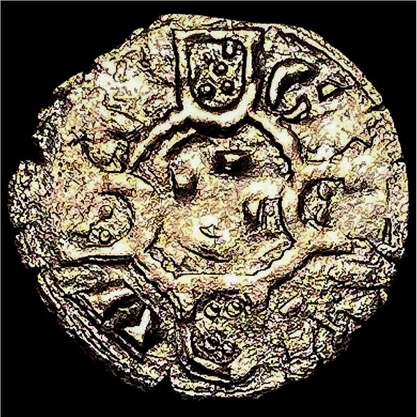 1261-1325 Portugal Crusades Dinis I Silver Dinero NEARLY UNCIRCULATED
