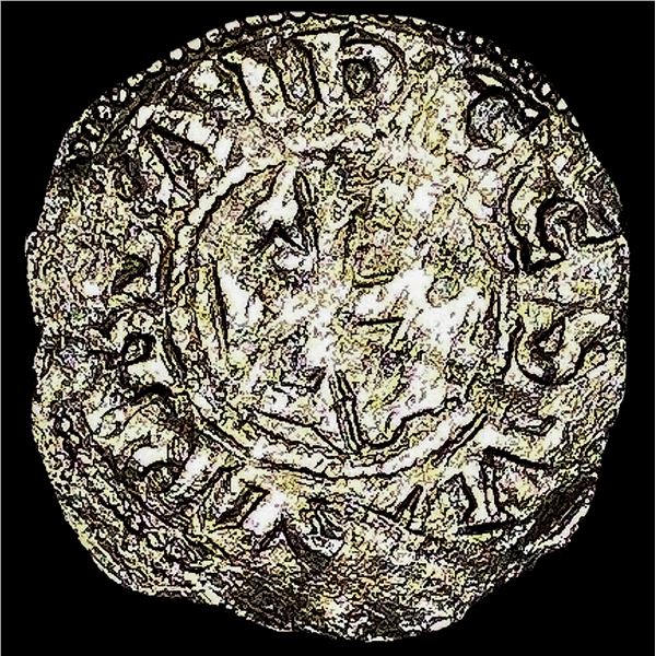 1100a France Crusades Anjou Silver Denier NEARLY UNCIRCULATED