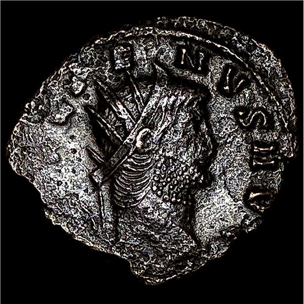 Roman Gallienus, 253-268 AD BI DBL Denarius CHOICE AU