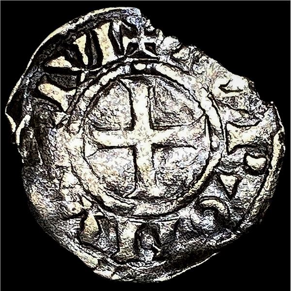 1150-1200 AD France Abbey of St.Martin Silver Denier NEARLY UNCIRCULATED