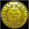 Image 2 : 1854-A France Napoleon III Gold 20 Francs .1867oz CLOSELY UNCIRCULATED