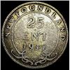 Image 2 : 1917-C NewFoundland George V Silver 20 Cents NEARLY UNCIRCULATED
