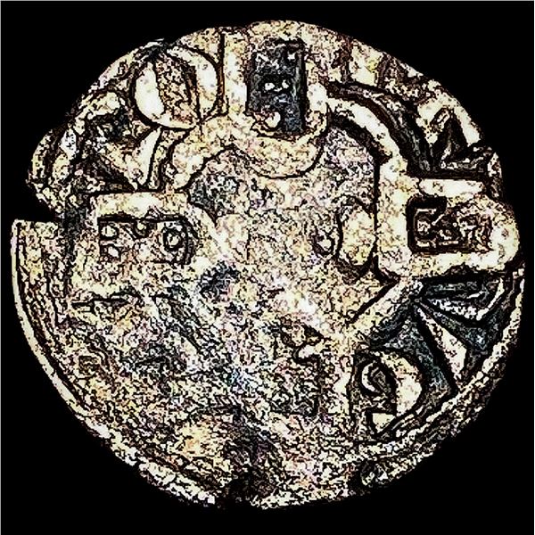 1248-1279 Portugal Alfonso III Silver Denero NEARLY UNCIRCULATED