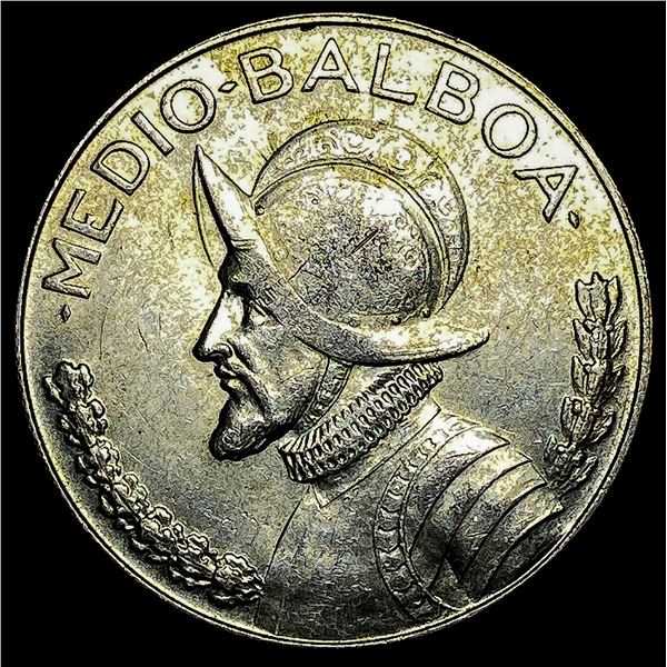 1968 Panama Silver 1/2 Balboa UNCIRCULATED