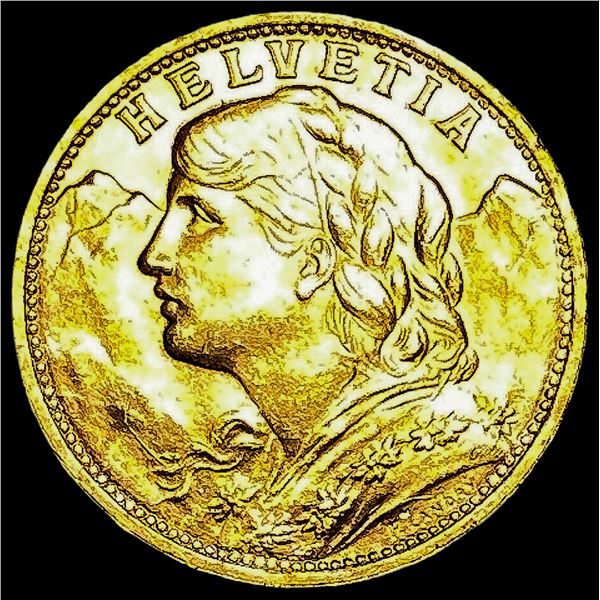 1935-A Switzerland Gold 20 Francs 0.1867oz UNCIRCULATED