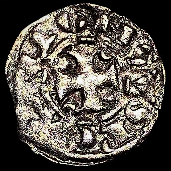1248-1279 Portugal Alfonso III Silver Denero NEARLY UNCIRCULATED