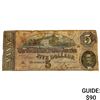 Image 1 : 1864 $5 Confederate States of America Note 4