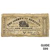 Image 1 : 1862 $1 County of Augusta Note 4
