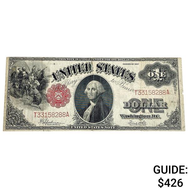 1917 $1 United States Legal Tender Note Red Seal