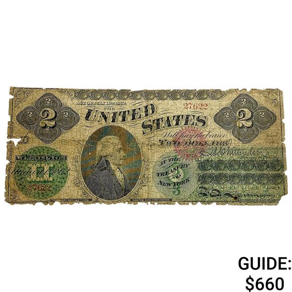 1862 $2 U.S. National Bank Note-New York