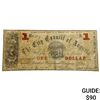 Image 1 : 1861 $1 City Council Of Augusta Confed. Note 2