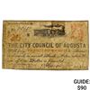 Image 1 : 1862 25C City Council Of Augusta Note 4