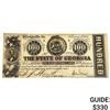 Image 1 : 1863 $100 Confed. States of America Note-Georgia 4