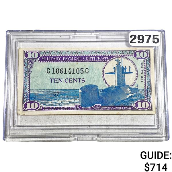 10C Military Payment Certificate Series 681