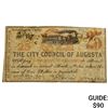 Image 1 : 1862 25C CIty Council of Augusta Note 4