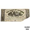 Image 1 : 1864 $5 State of Georgia Confederate Note 3