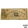 Image 1 : 1862 $1 City Council of Augusta Note 4