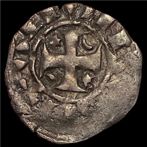 1248-1279 Portugal Alfonso III Silver Denero NEARLY UNCIRCULATED
