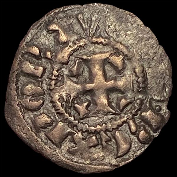 1261-1325 Portugal Crusades Dinis I Silver Dinero NEARLY UNCIRCULATED