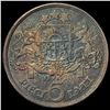 Image 2 : 1929 Latvia Silver 5 Lati CLOSELY UNCIRCULATED