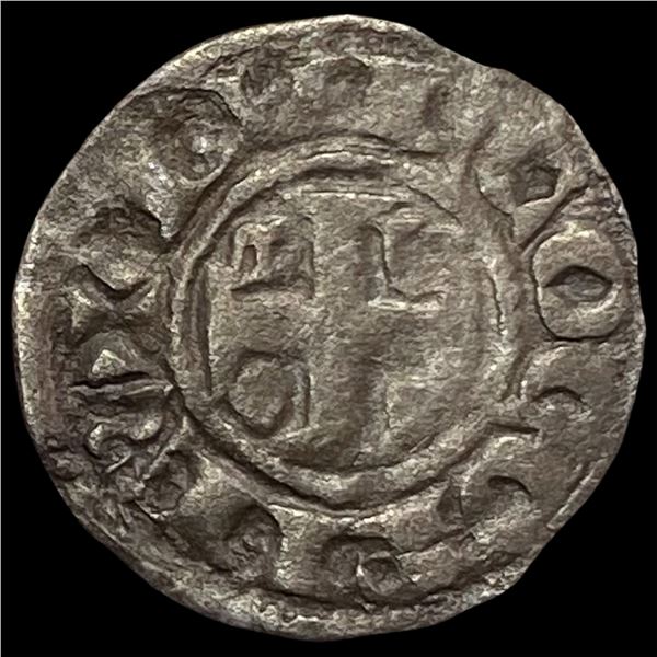 1100s France Crusades Anjou Silver Denier NEARLY UNCIRCULATED