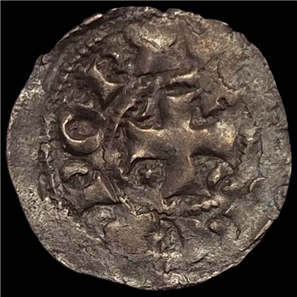 1261-1325 Portugal Crusades Dinis I Silver Dinero NEARLY UNCIRCULATED