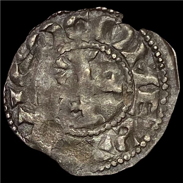 1100s France Crusades Anjou Silver Denier NEARLY UNCIRCULATED