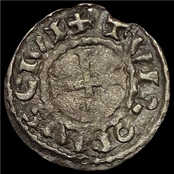 1150-1200 AD France Abbey of St.Martin Silver Denier NEARLY UNCIRCULATED