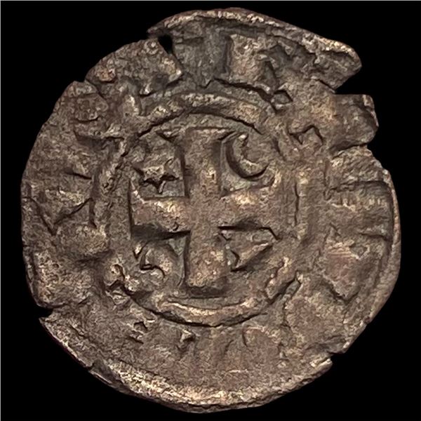 1248-1279 Portugal Alfonso III Silver Denero NEARLY UNCIRCULATED