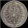 Image 1 : 1885-A Germany Silver 1 Reichsmark NEARLY UNCIRCULATED
