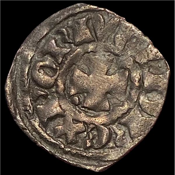 1261-1325 Portugal Crusades Dinis I Silver Dinero NEARLY UNCIRCULATED